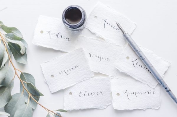 Calligraphy table place names