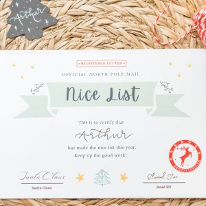 Personalised Nice List Certificate