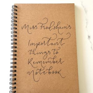 Personalised notebook - any message / name