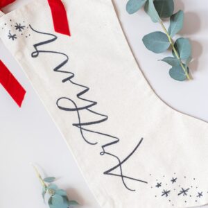 Personalised linen stocking