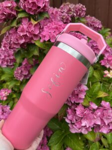 Hand engraved water tumbler - Light Green - Image 3