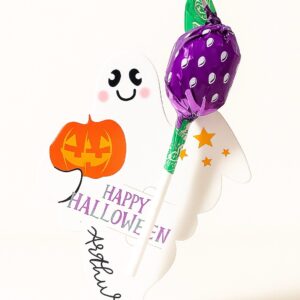 Personalised ghost lollipop treat