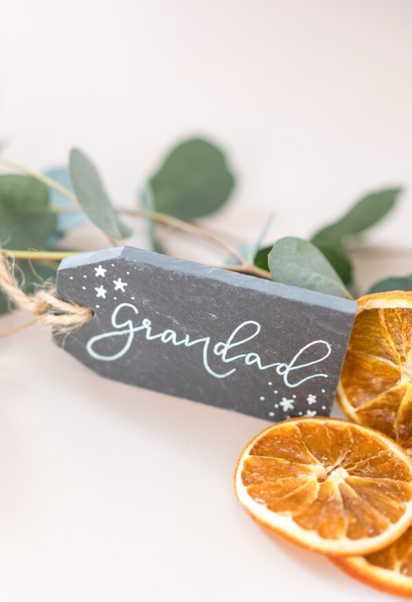 Slate gift tag