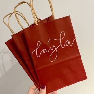Red A5 personalised gift bag