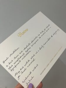 Luxury handwritten calligraphy notecards for customers