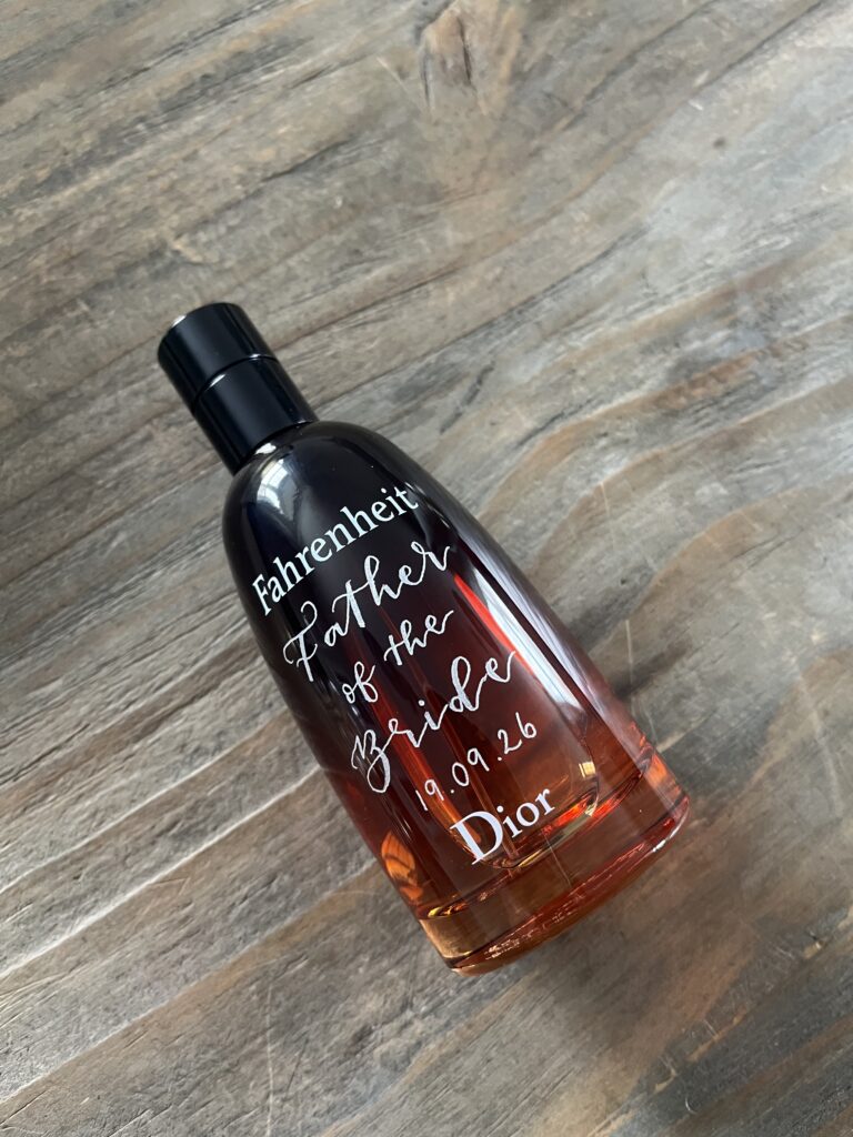 Personalised Dior beauty product hand engraved for a customer