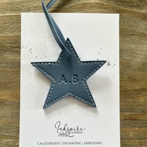 Embossed Star Bag Charm (4 colours to choose from)