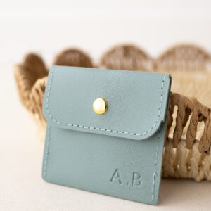 Light blue mini coin purse