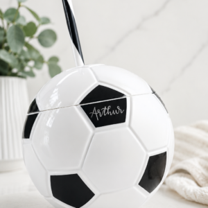 Engraved Football Tumbler with Straw