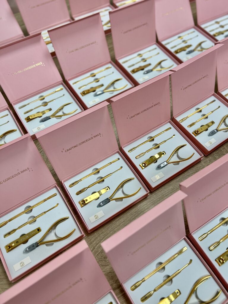 Hand engraved trinket dishes prepared for Glitterbels influencer gifting