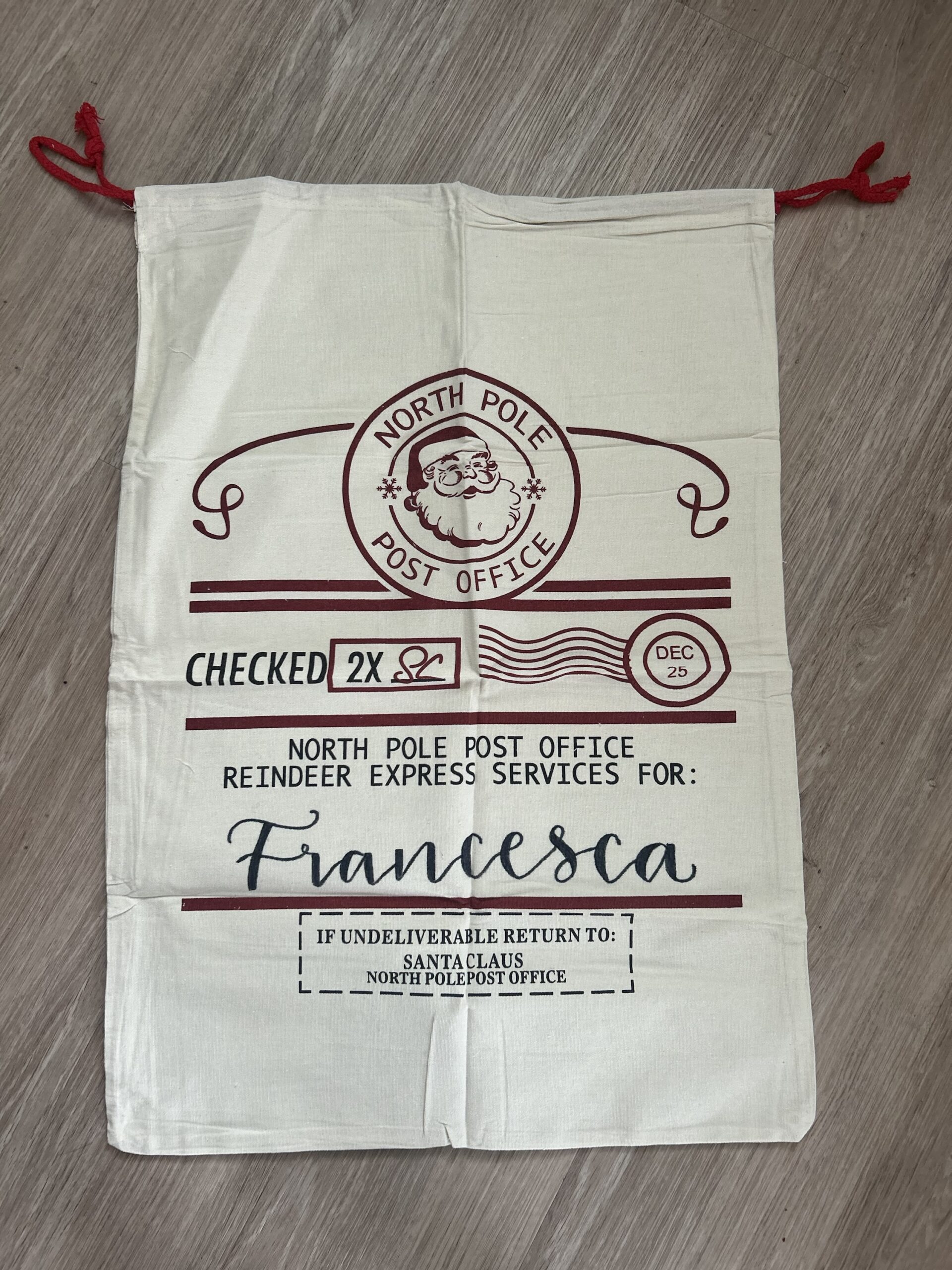 Personalised Santa Sack - Design 1 - Image 2