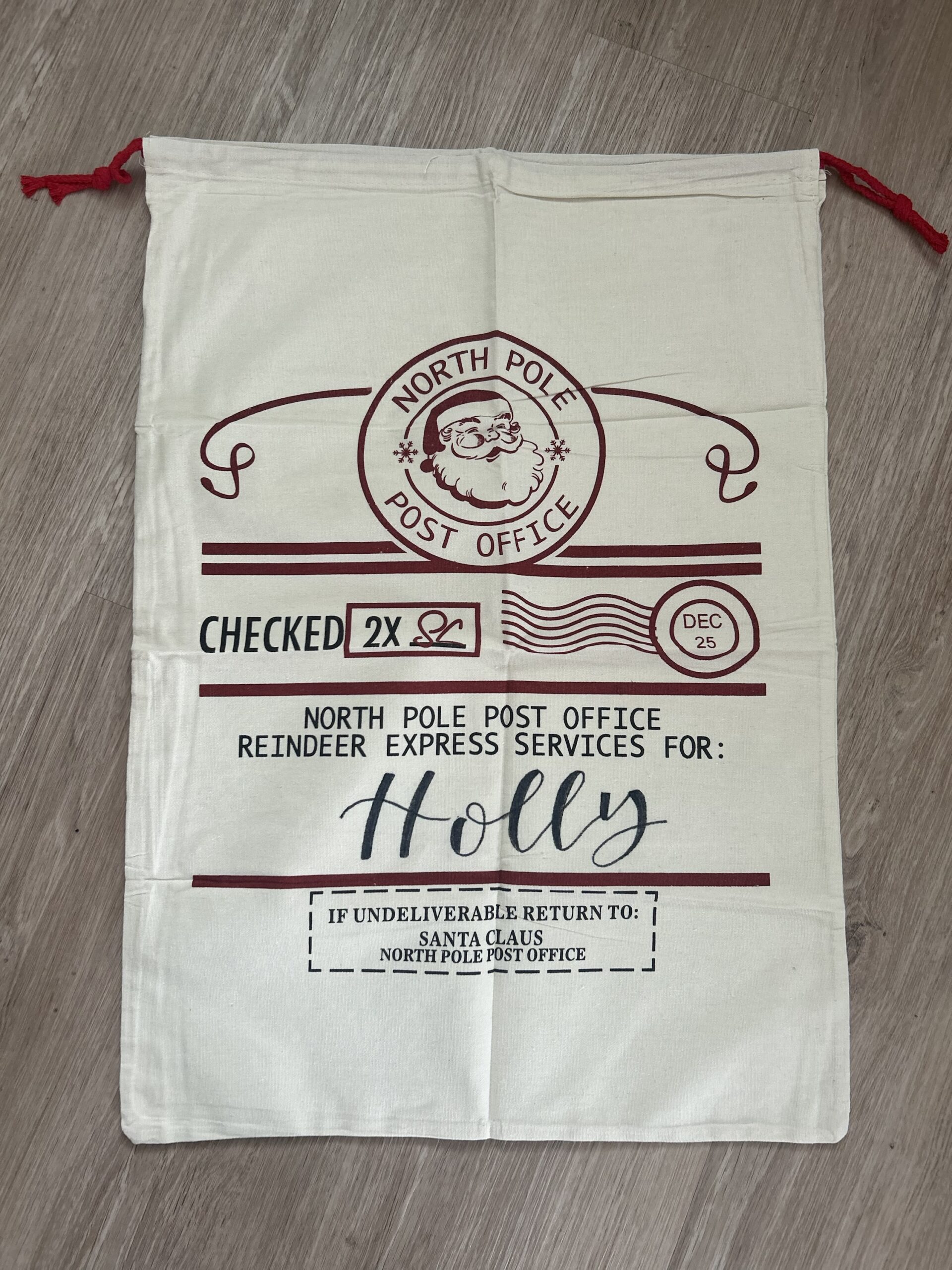 Personalised Santa Sack - Design 1 - Image 3