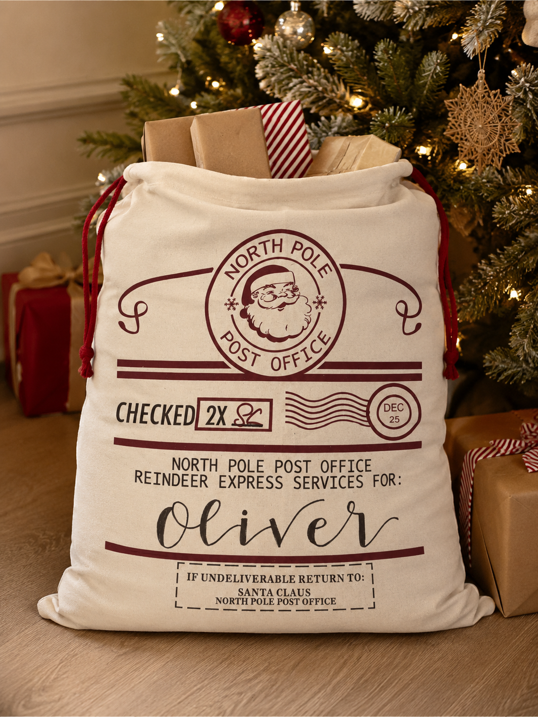 Personalised Santa Sack - Design 1